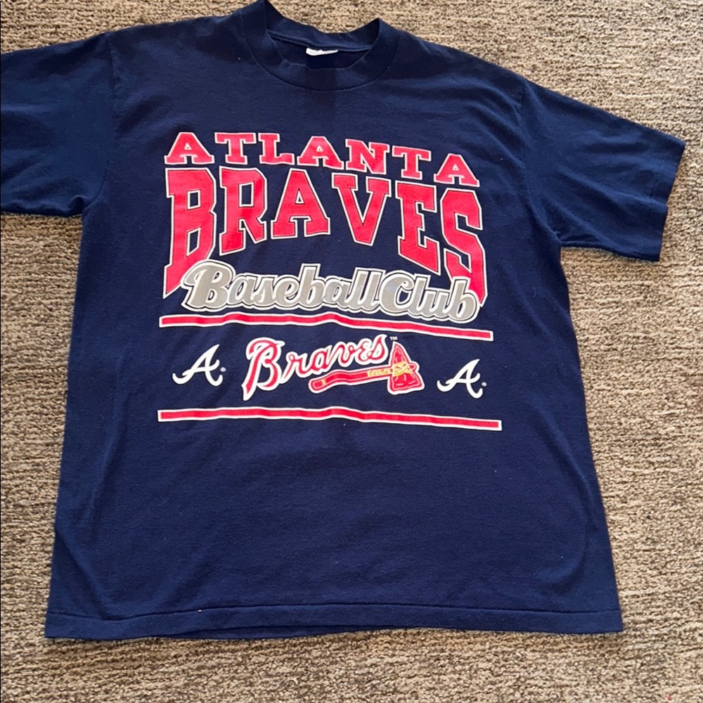 Atlanta Braves Navy Blue T-Shirt